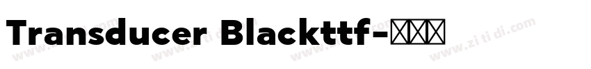Transducer Blackttf字体转换 Transducer Blackttf字体转换
